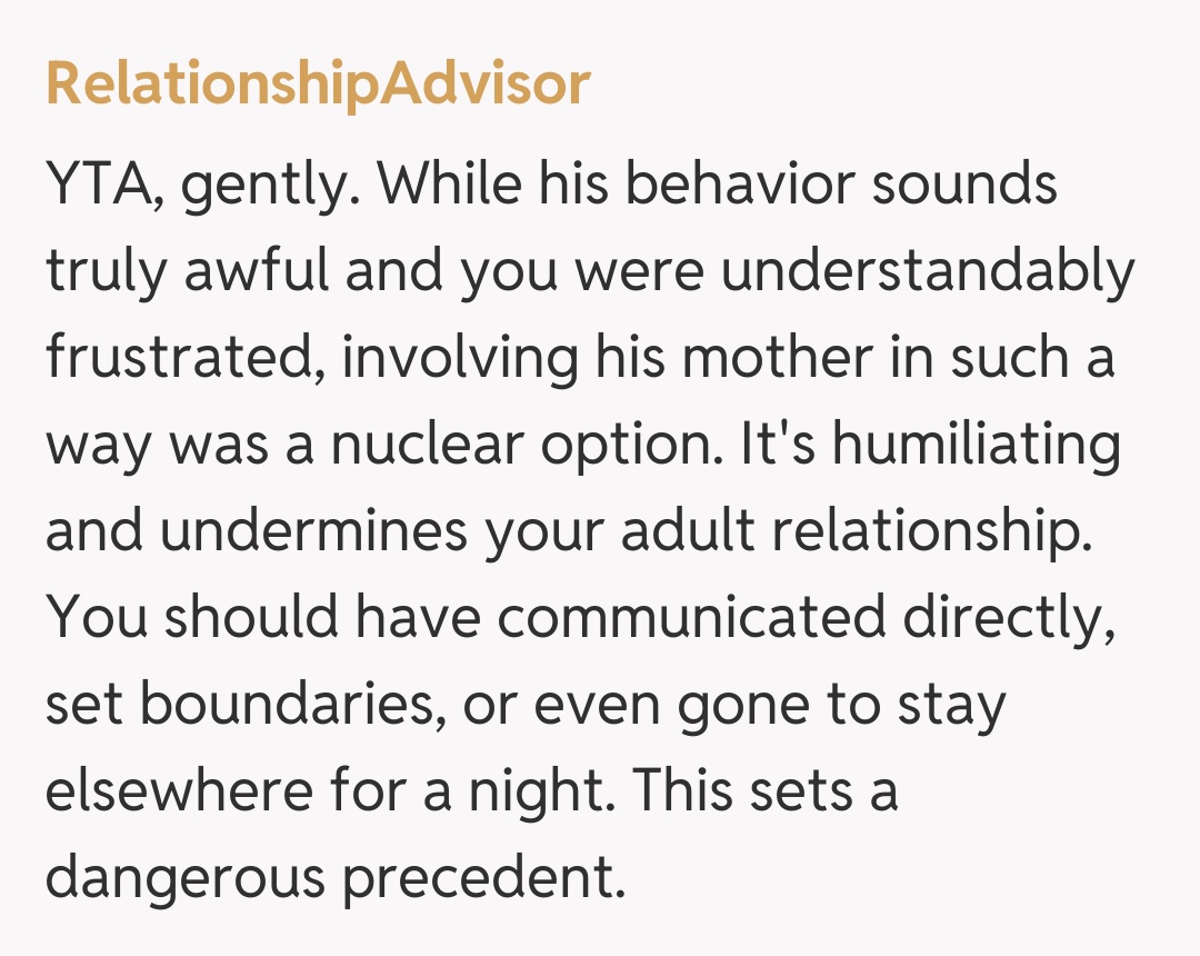 Comentariu de la RelationshipAdvisor