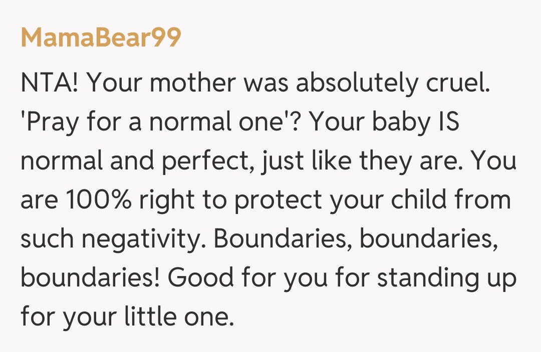 Comentariu de la MamaBear99