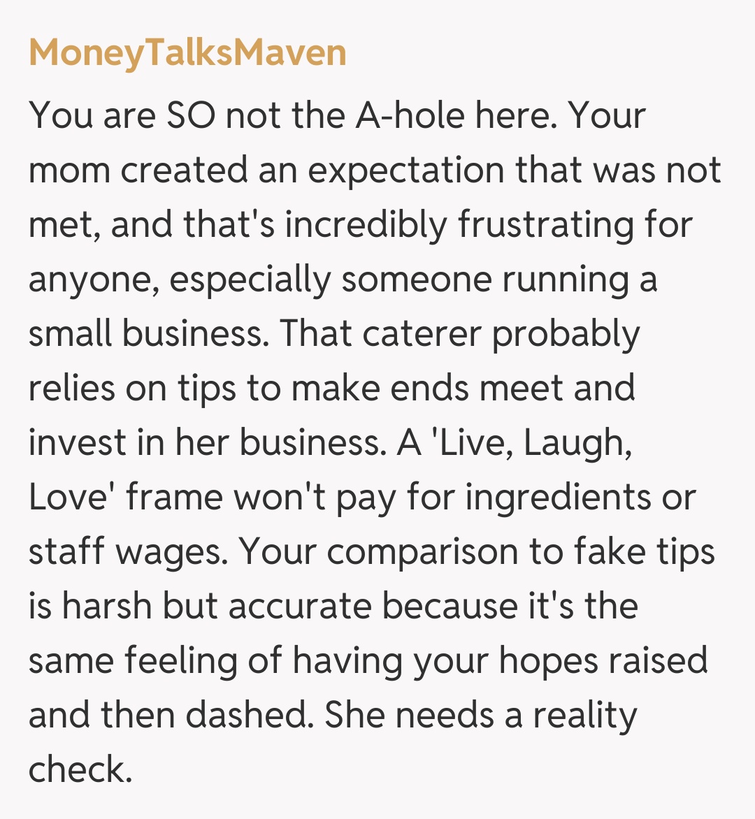 Comentariu de la MoneyTalksMaven