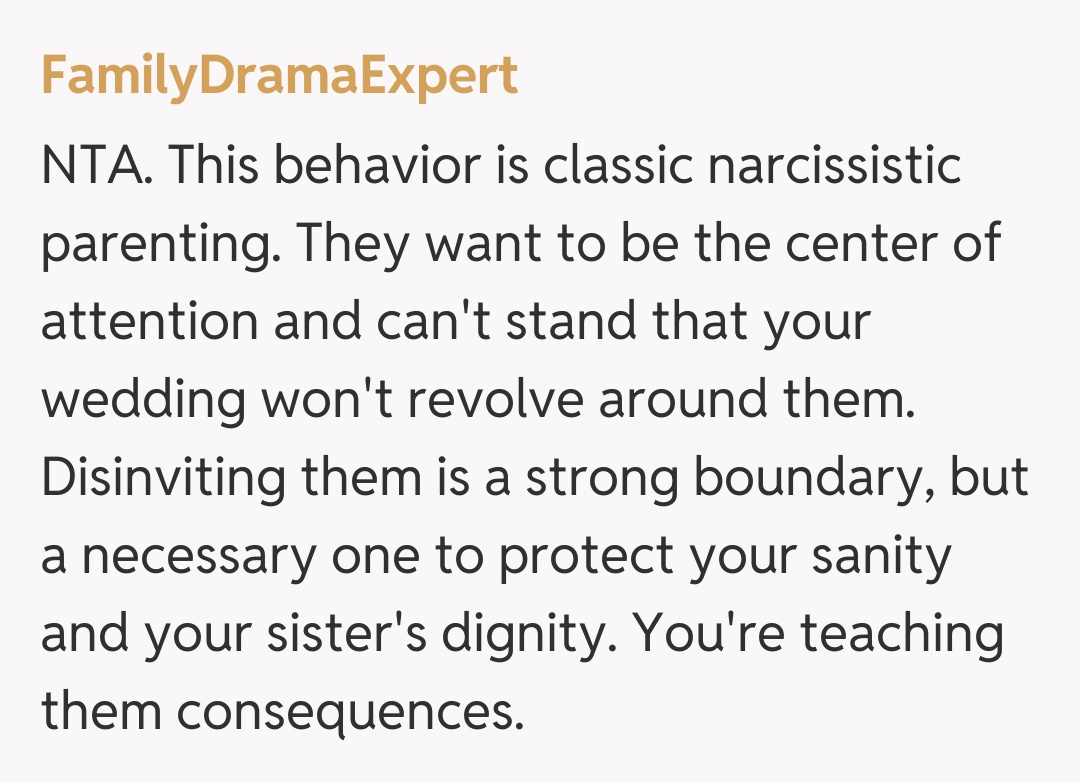 Comentariu de la FamilyDramaExpert