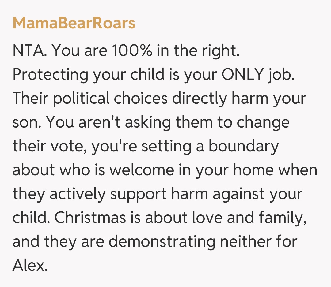 Comentariu de la MamaBearRoars