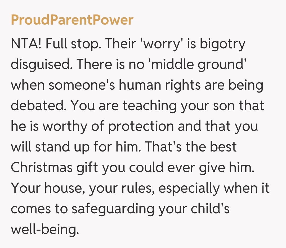 Comentariu de la ProudParentPower