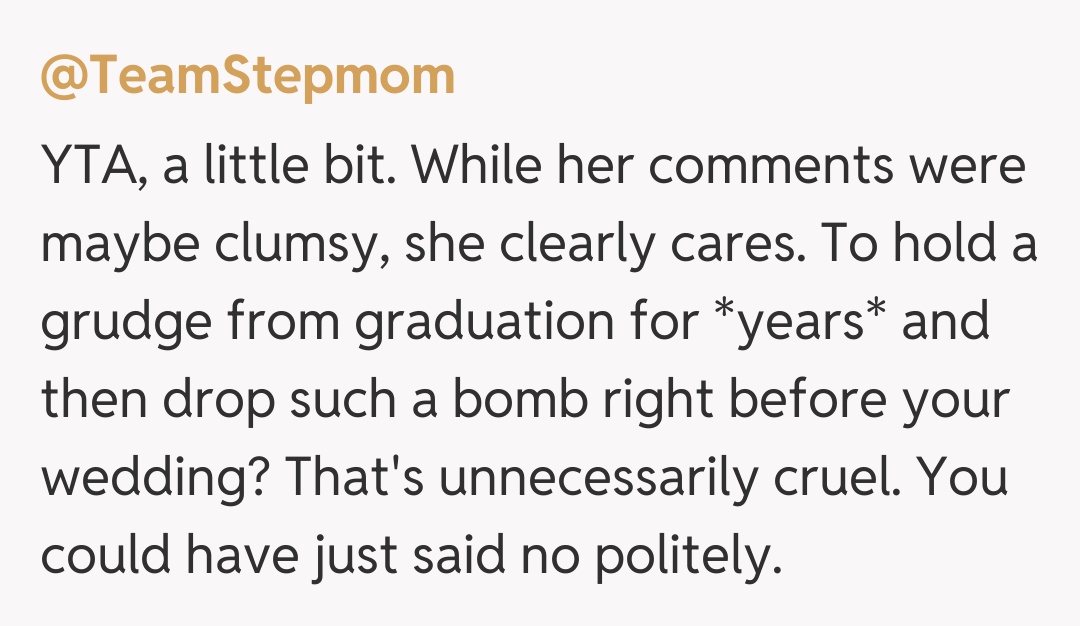 Comentariu de la @TeamStepmom