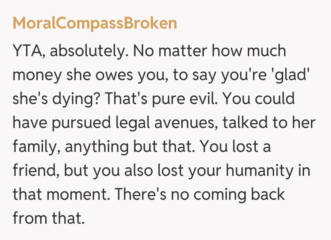 Comentariu de la MoralCompassBroken