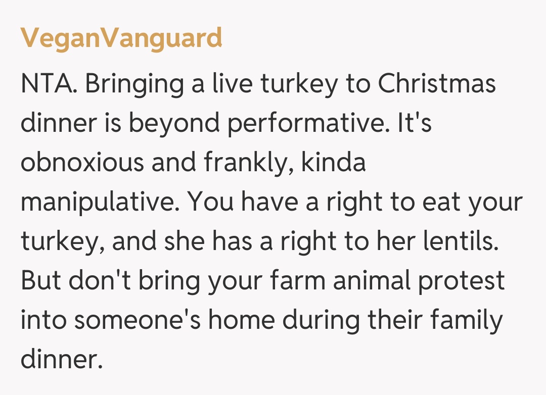 Comentariu de la VeganVanguard