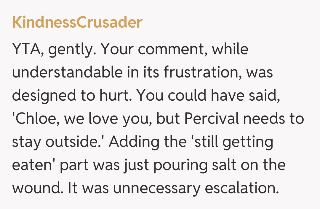 Comentariu de la KindnessCrusader