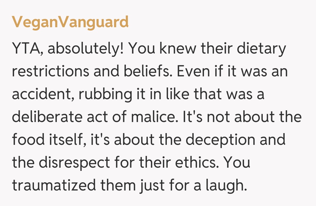 Comentariu de la VeganVanguard