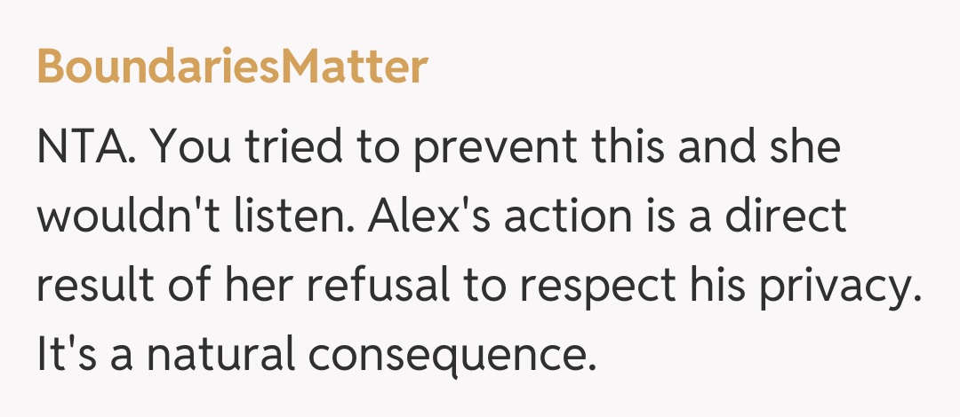 Comentariu de la BoundariesMatter