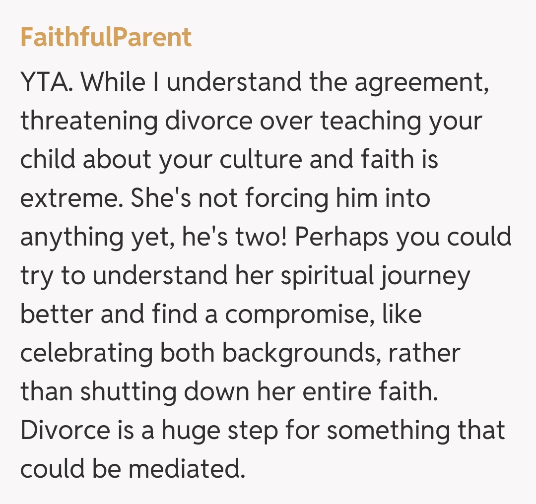 Comentariu de la FaithfulParent