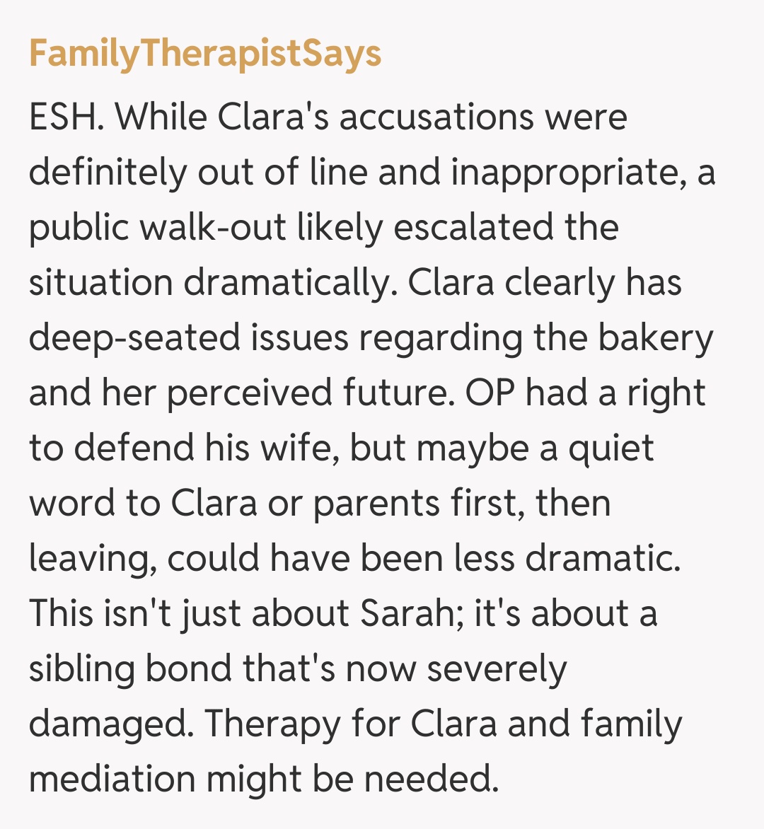 Comentariu de la FamilyTherapistSays