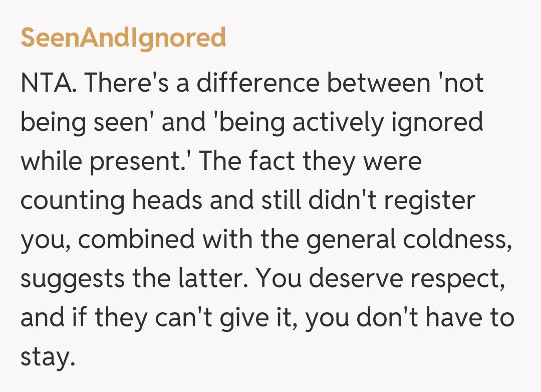 Comentariu de la SeenAndIgnored