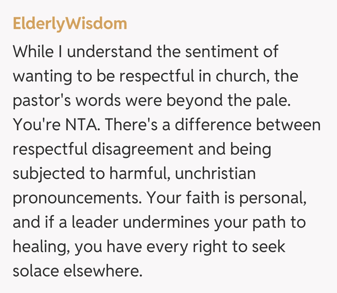 Comentariu de la ElderlyWisdom