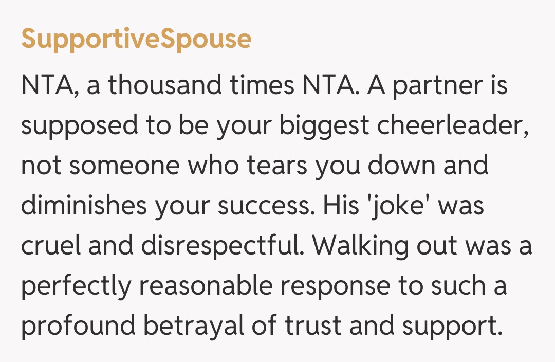 Comentariu de la SupportiveSpouse