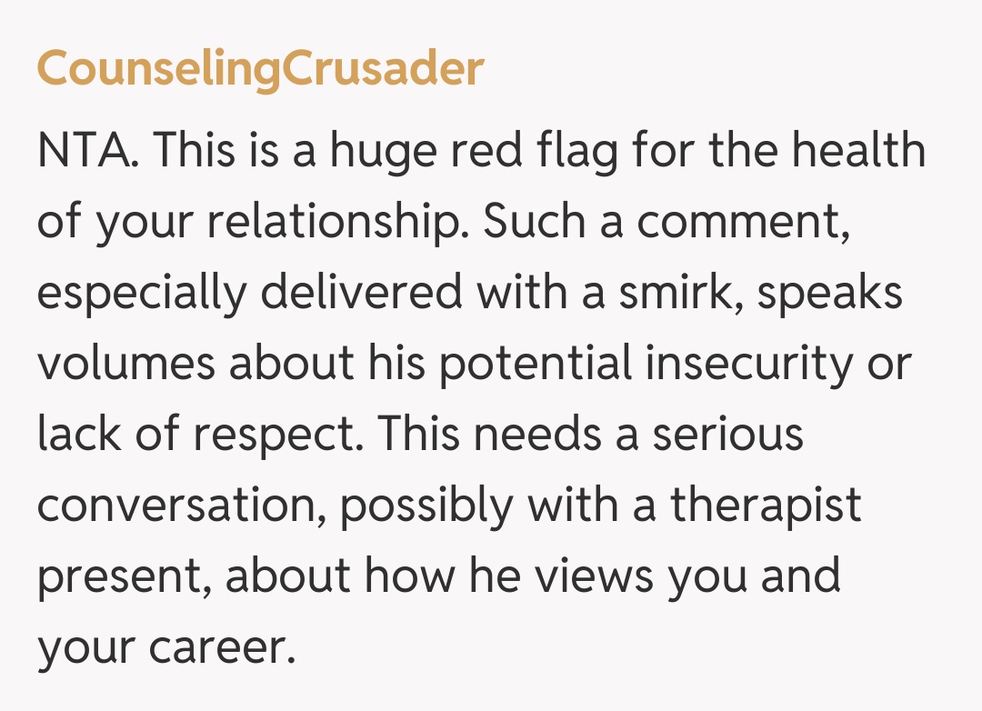 Comentariu de la CounselingCrusader