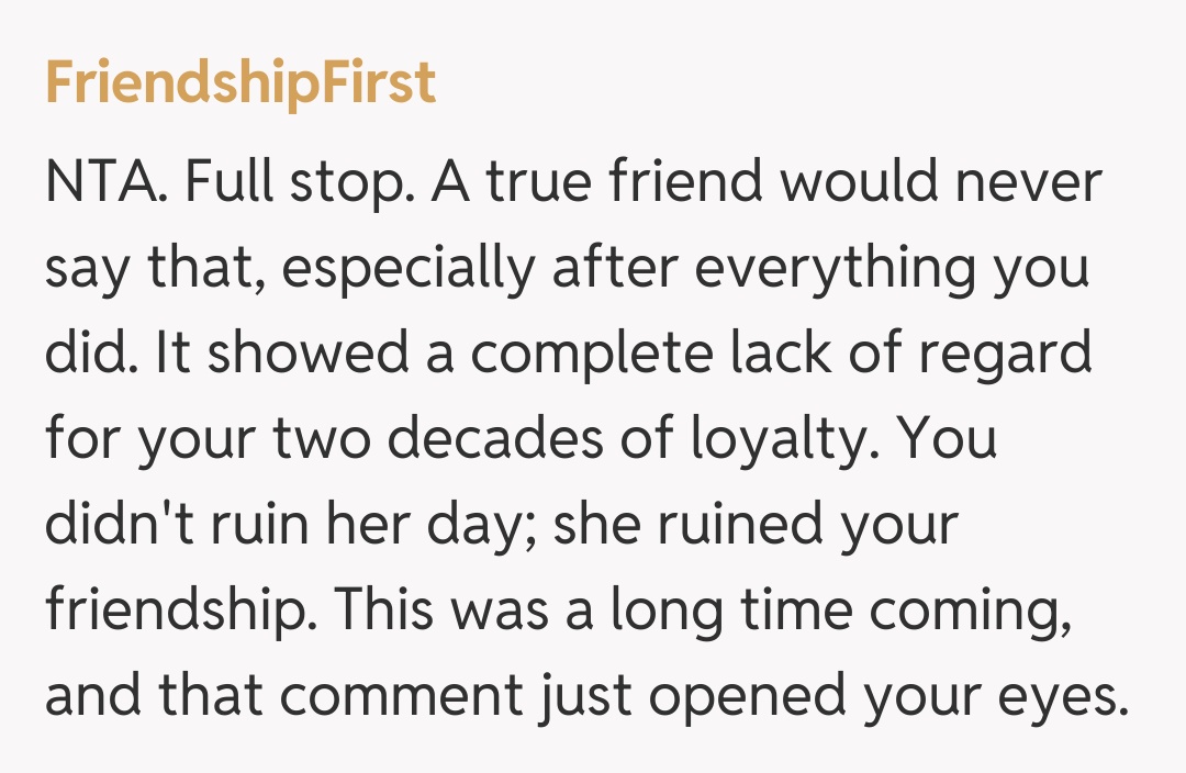 Comentariu de la FriendshipFirst
