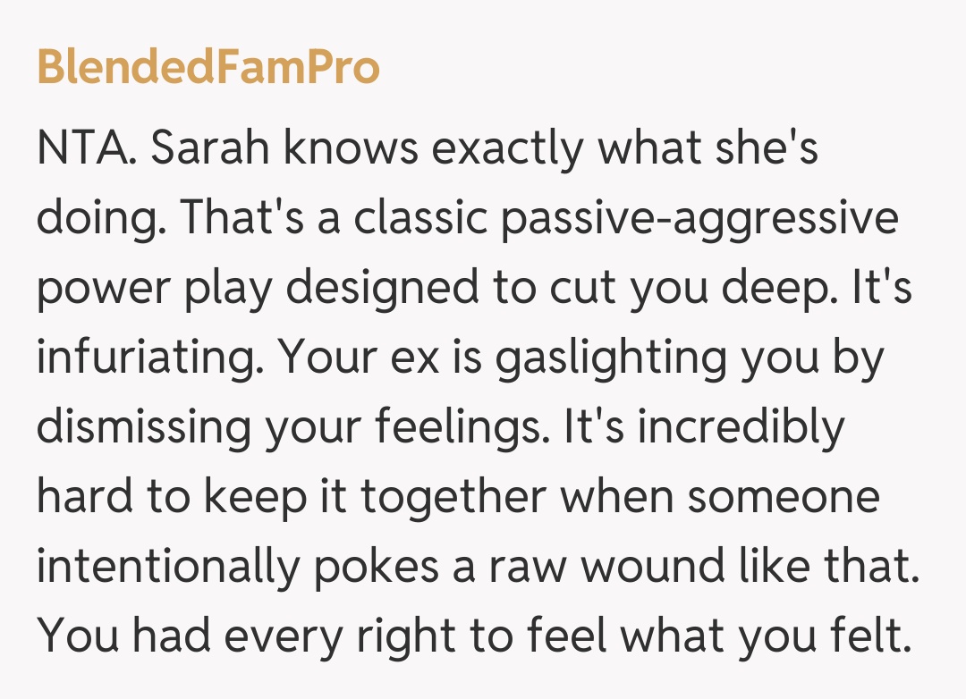 Comentariu de la BlendedFamPro