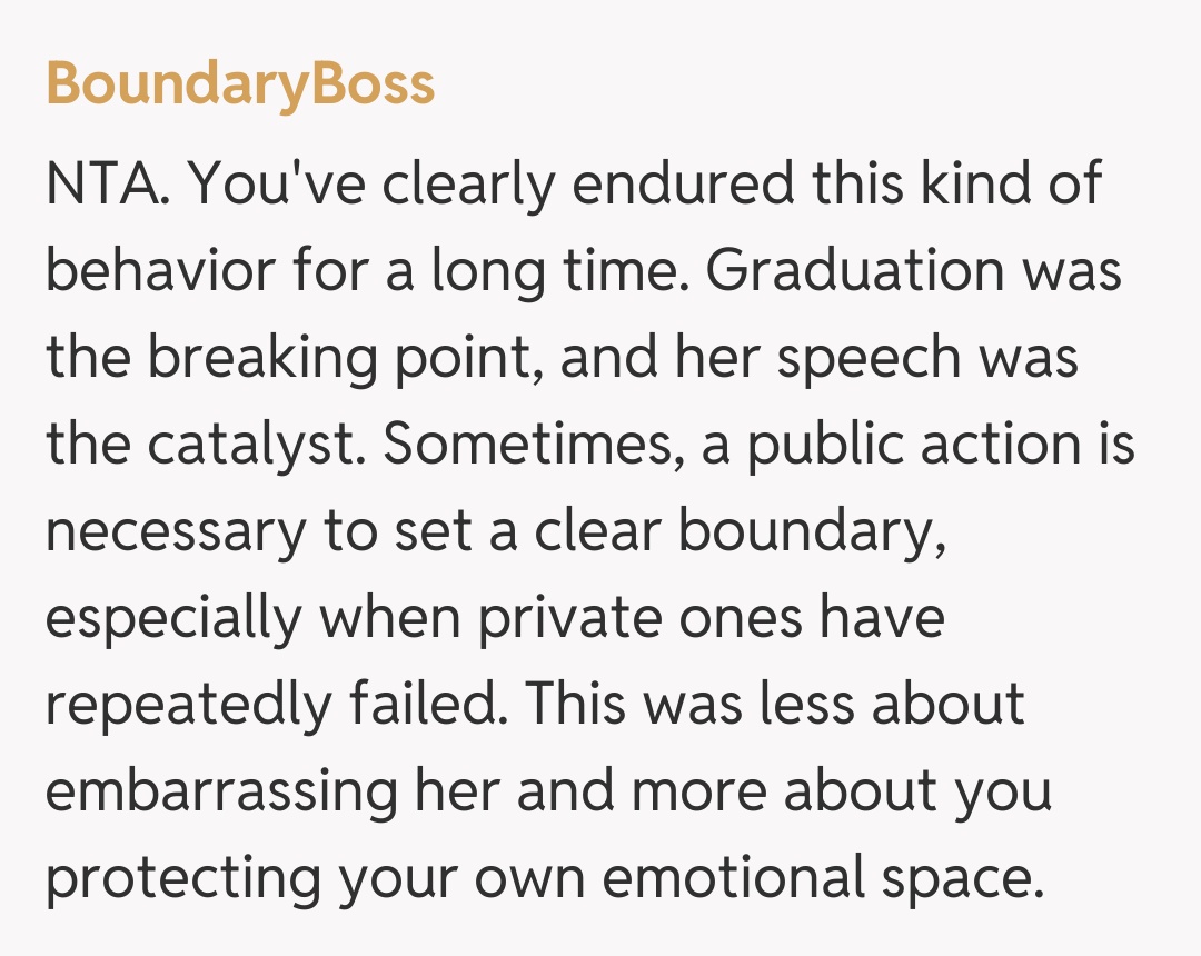 Comentariu de la BoundaryBoss