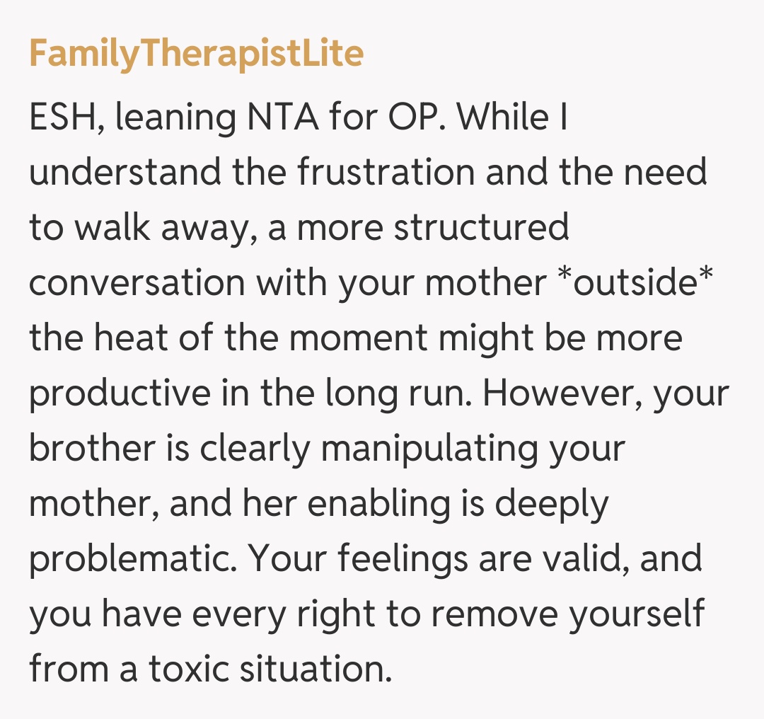 Comentariu de la FamilyTherapistLite