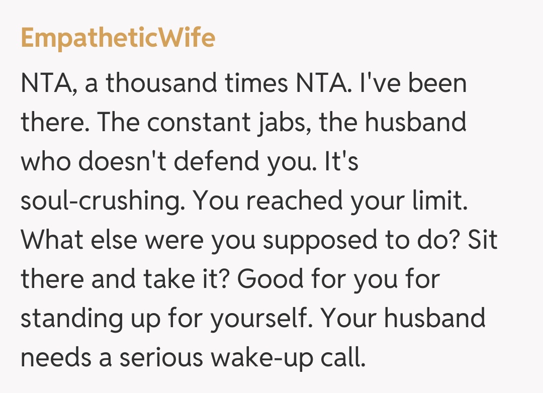 Comentariu de la EmpatheticWife