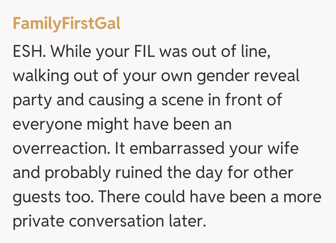 Comentariu de la FamilyFirstGal