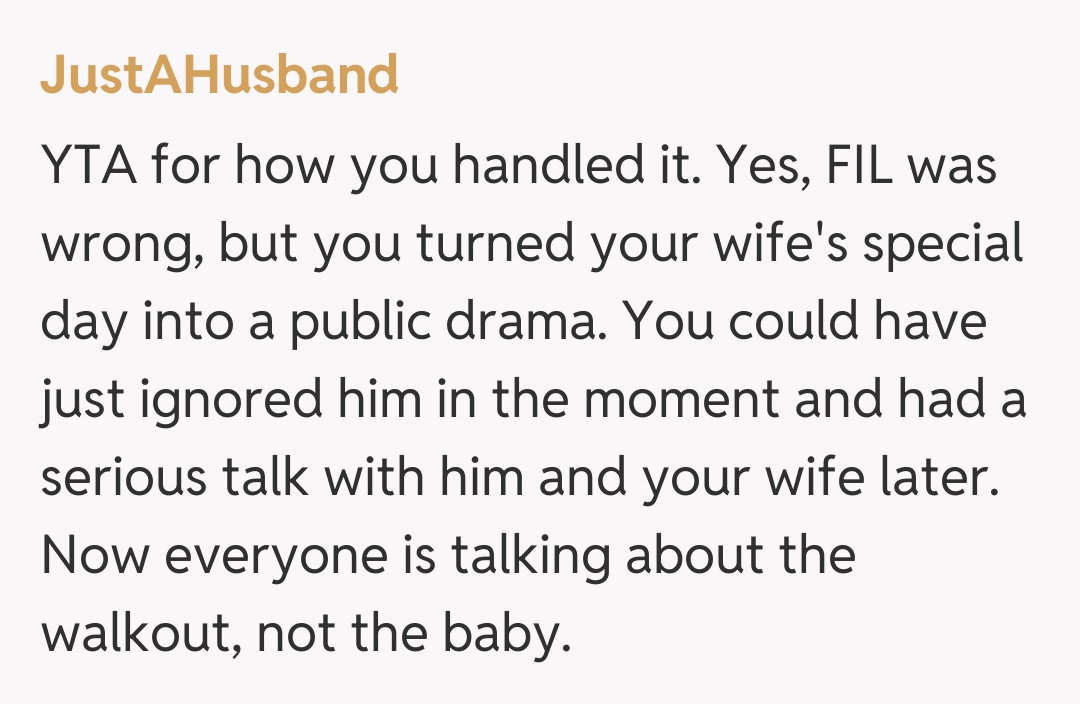 Comentariu de la JustAHusband