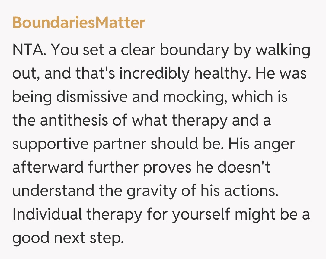 Comentariu de la BoundariesMatter