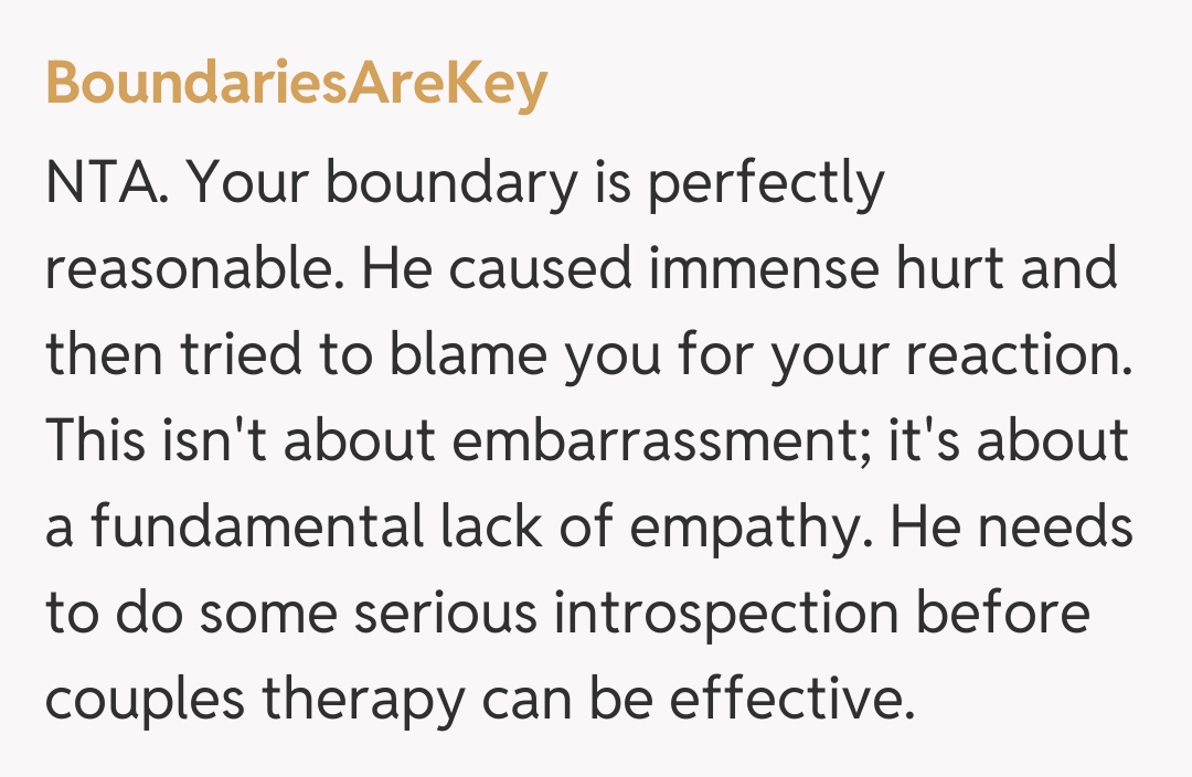 Comentariu de la BoundariesAreKey