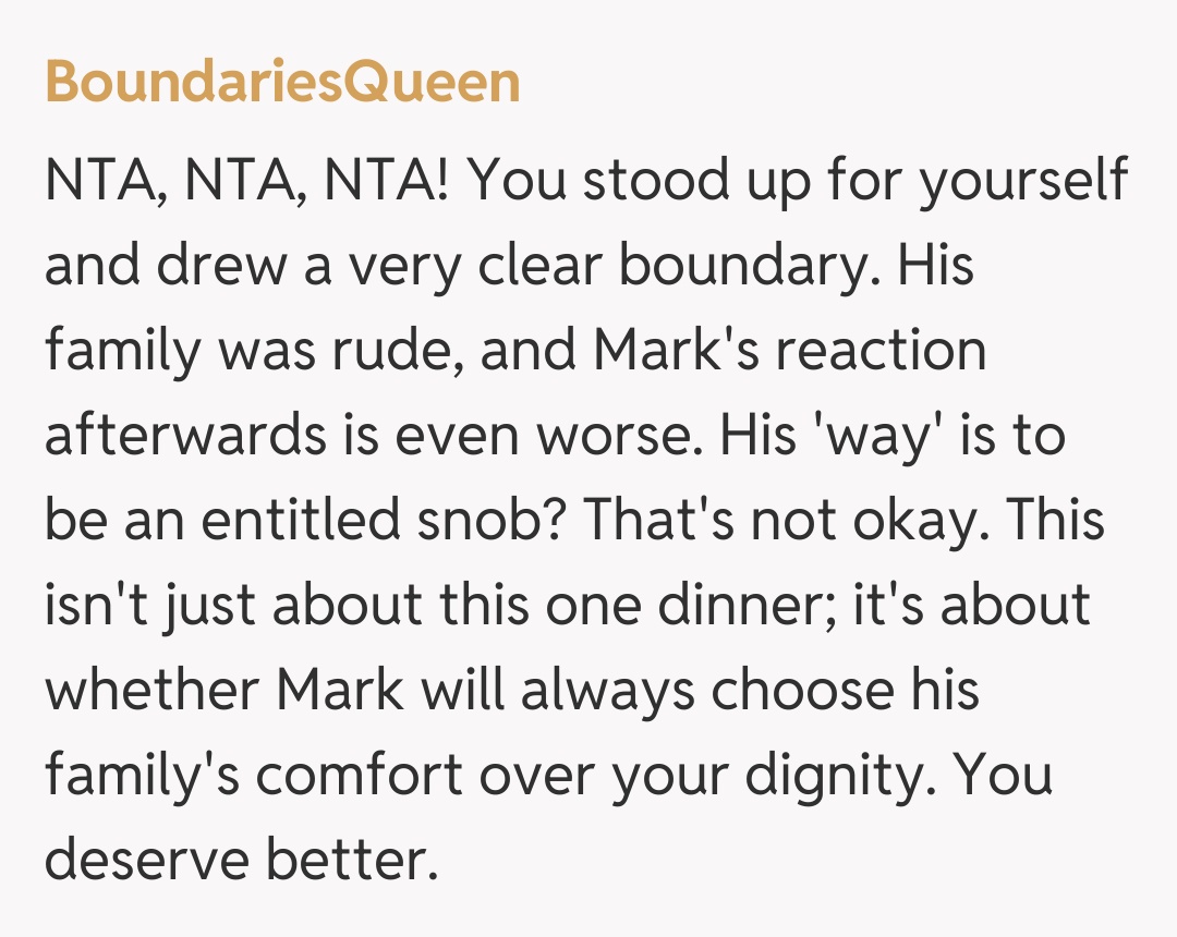 Comentariu de la BoundariesQueen