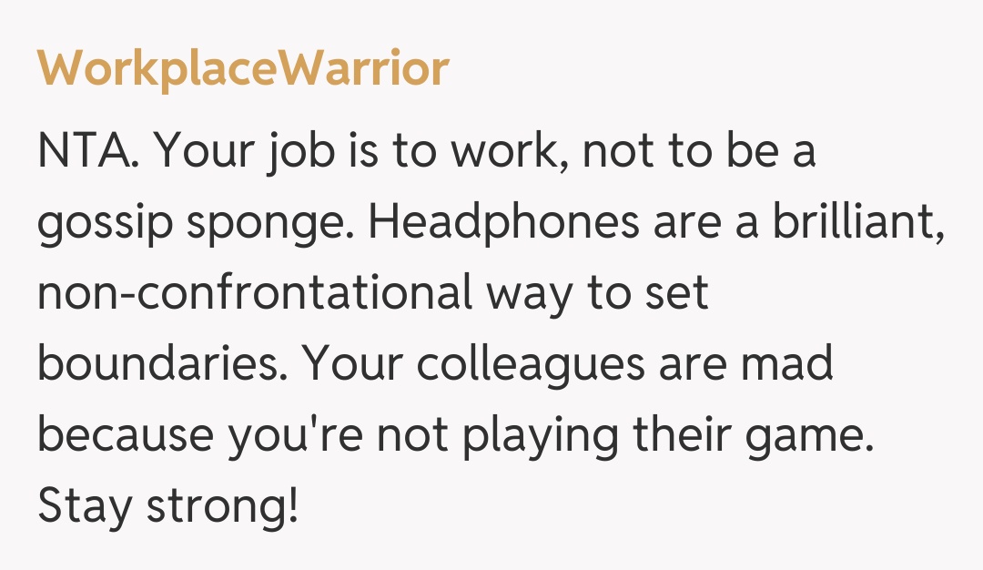 Comentariu de la WorkplaceWarrior