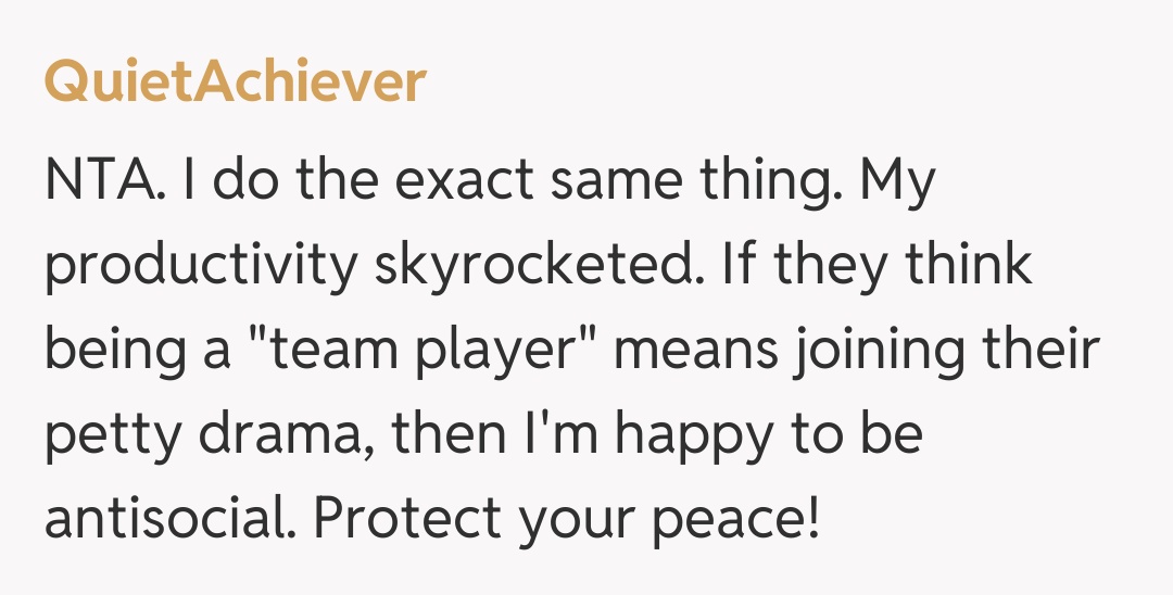 Comentariu de la QuietAchiever