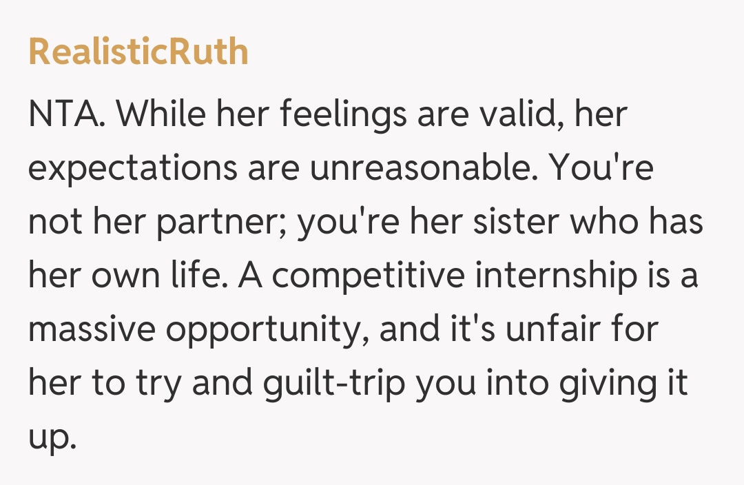 Comentariu de la RealisticRuth