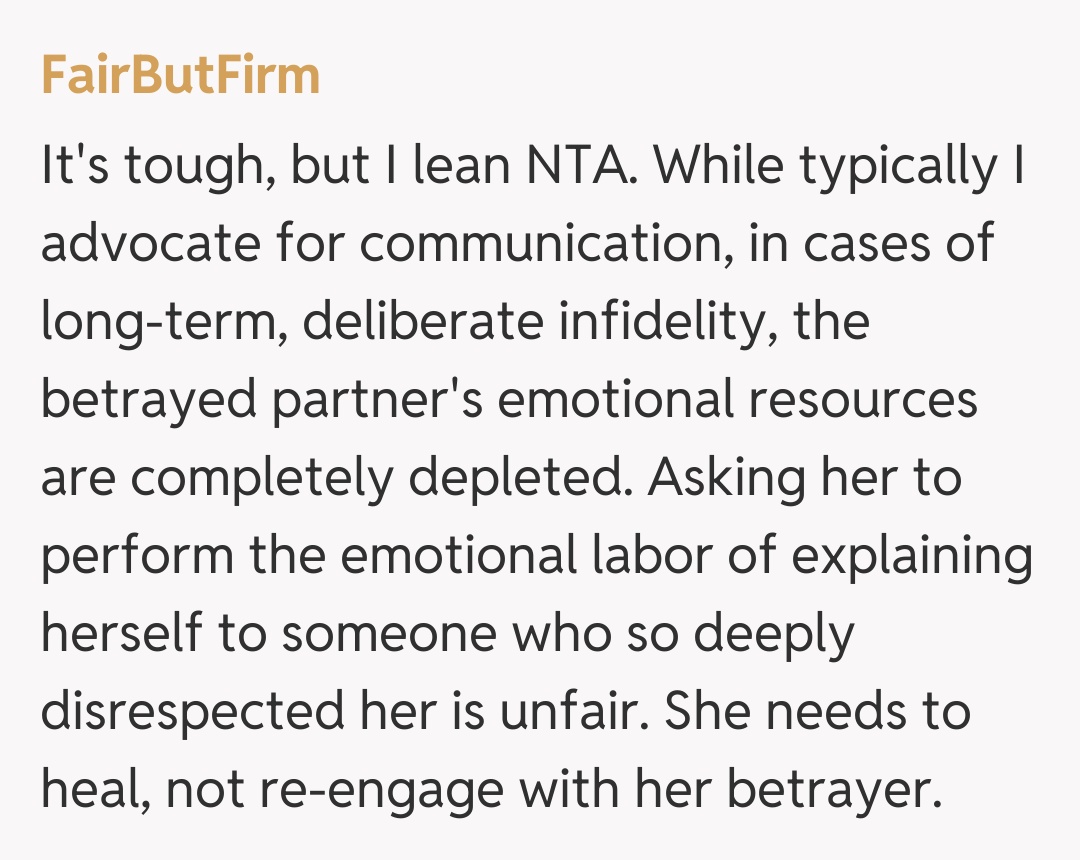 Comentariu de la FairButFirm