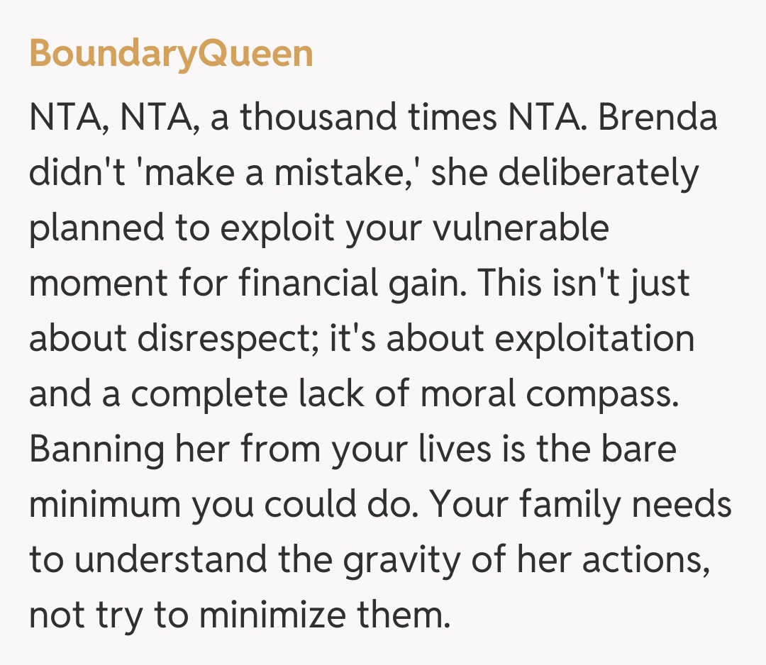 Comentariu de la BoundaryQueen