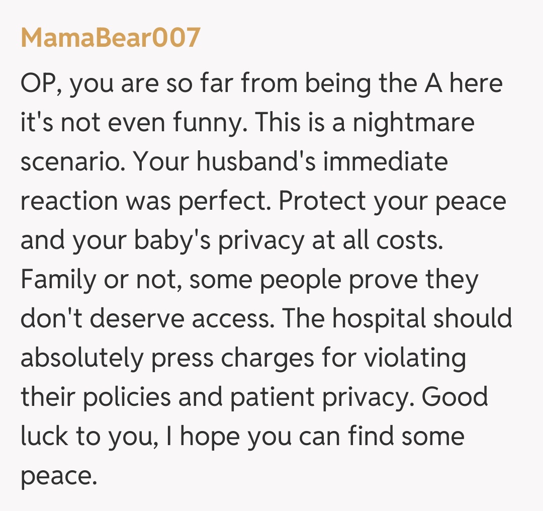 Comentariu de la MamaBear007