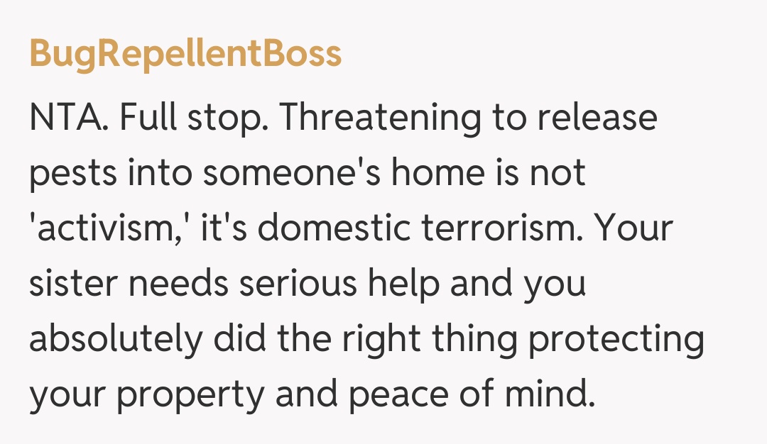 Comentariu de la BugRepellentBoss