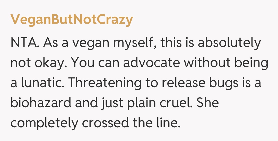 Comentariu de la VeganButNotCrazy