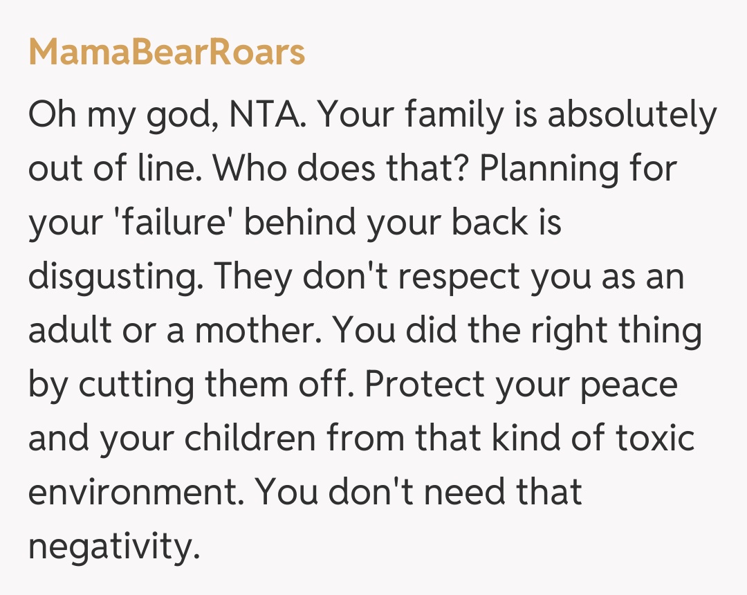 Comentariu de la MamaBearRoars