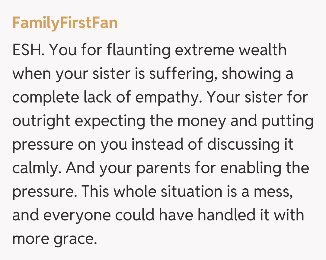 Comentariu de la FamilyFirstFan