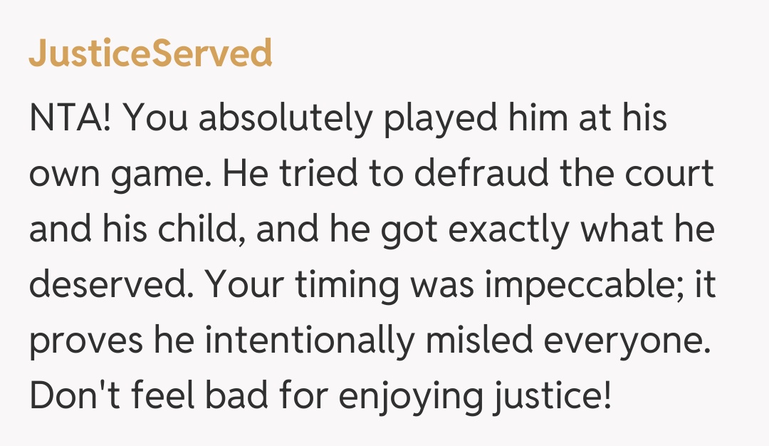 Comentariu de la JusticeServed