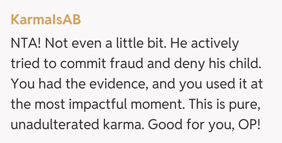 Comentariu de la KarmaIsAB