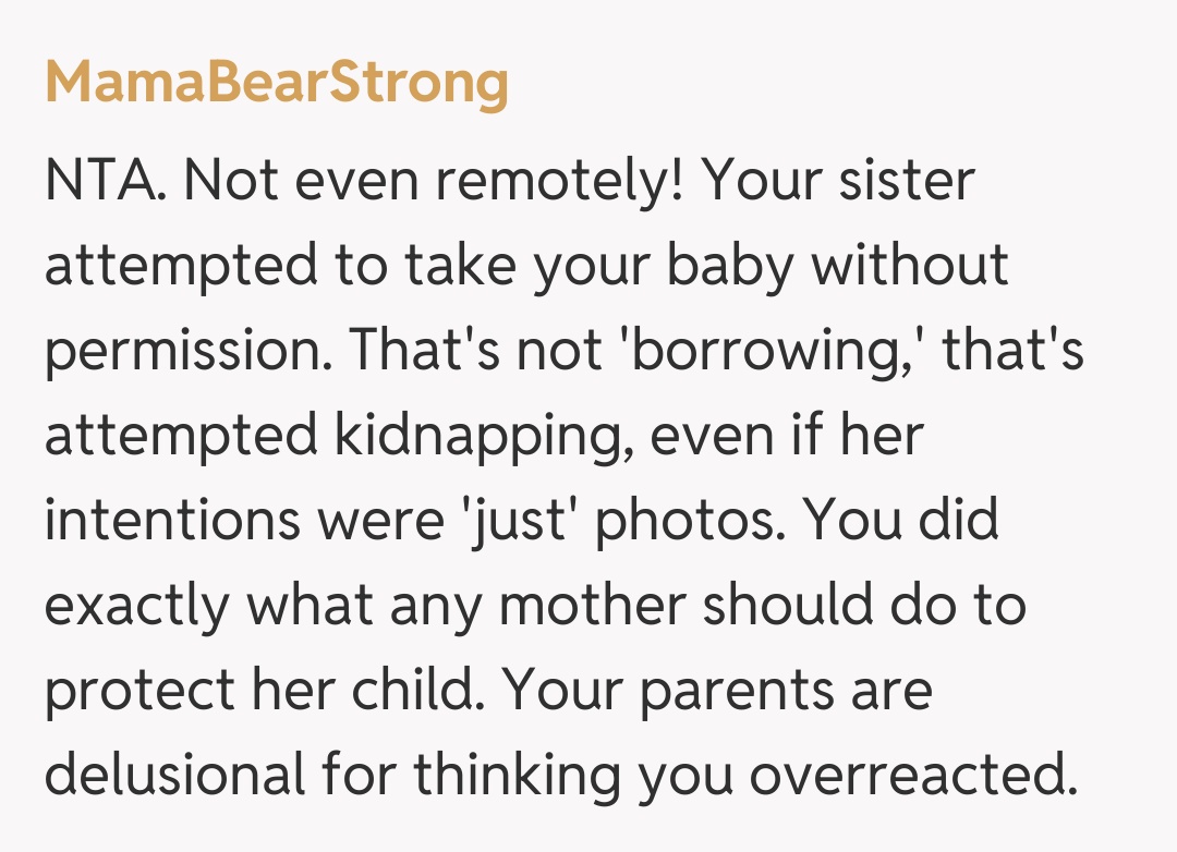 Comentariu de la MamaBearStrong