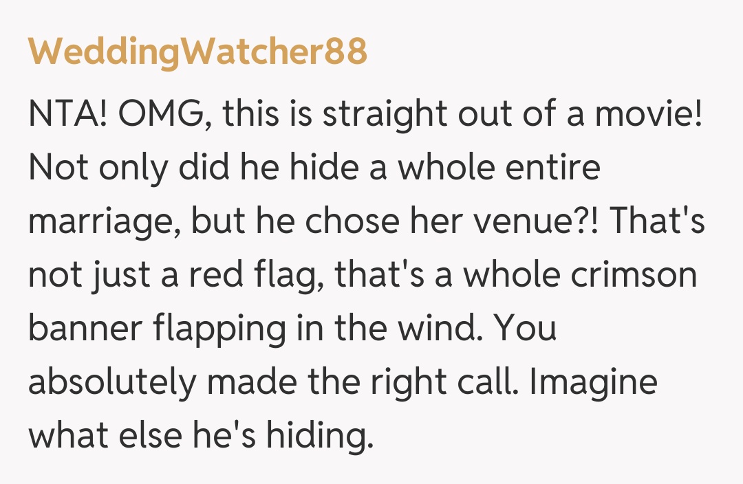 Comentariu de la WeddingWatcher88