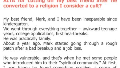 Photo of AITA for cutting off my best friend after he converted to a religion I consider a cult?