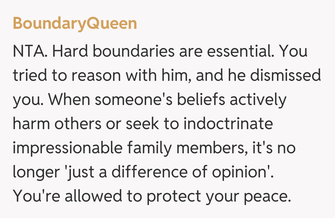 Comentariu de la BoundaryQueen