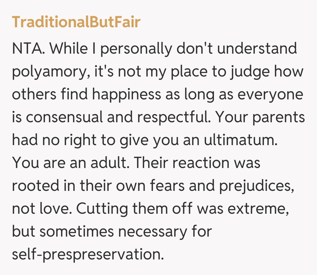 Comentariu de la TraditionalButFair