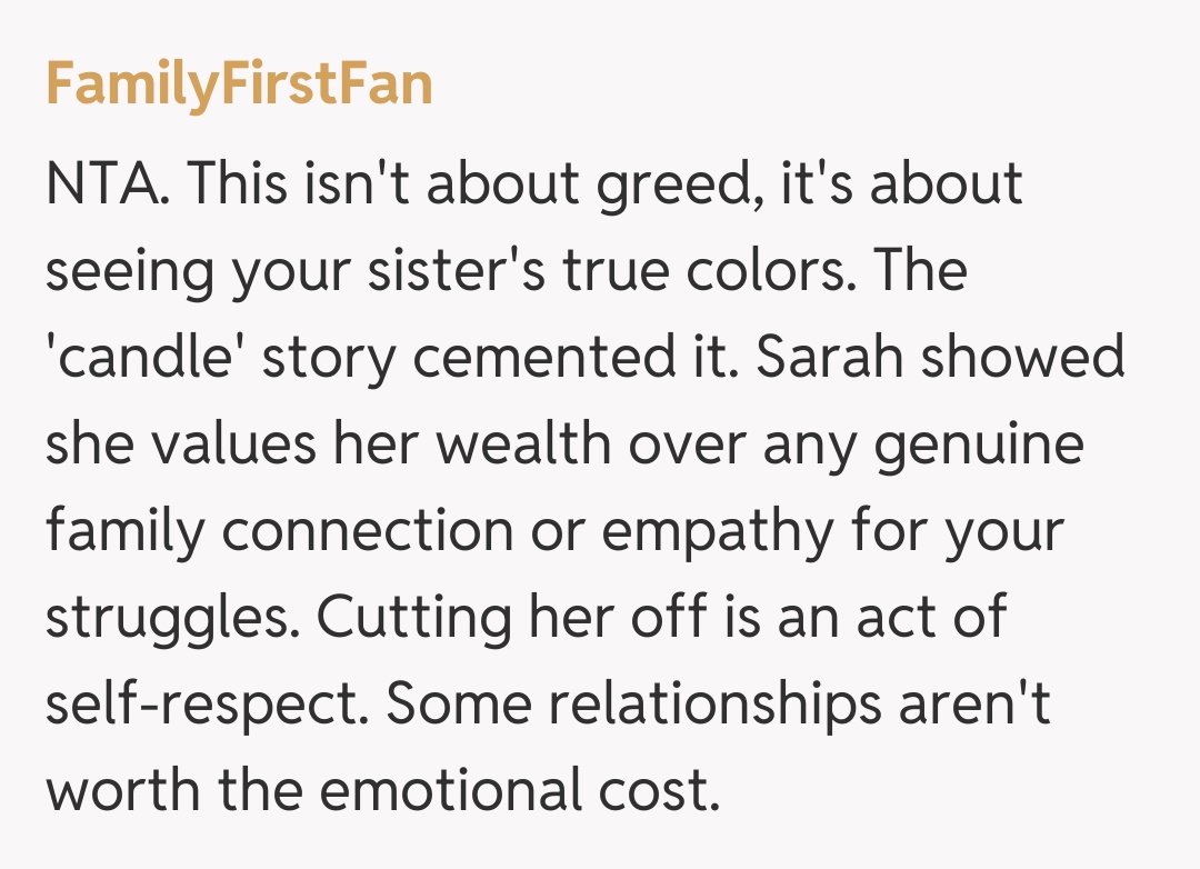 Comentariu de la FamilyFirstFan