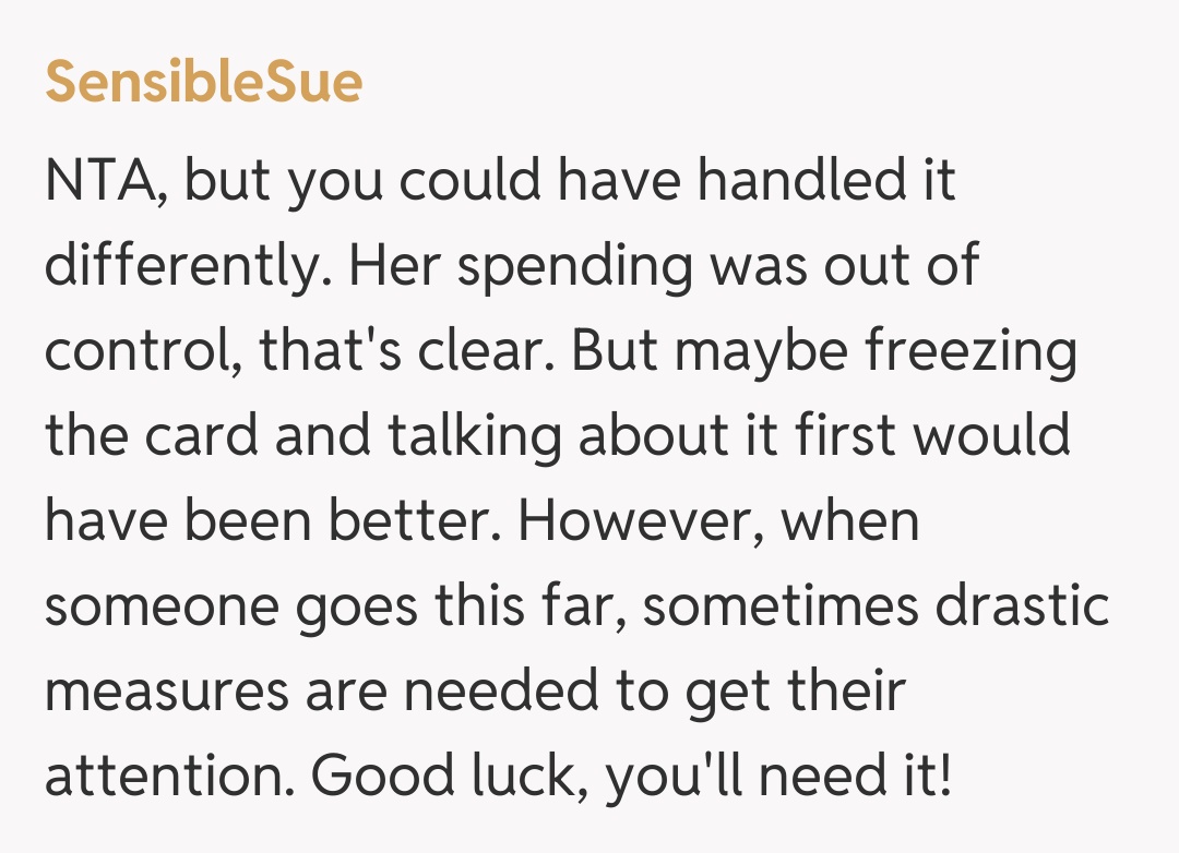 Comentariu de la SensibleSue