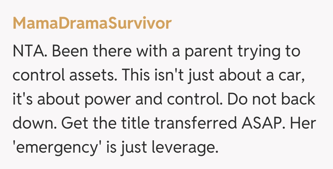 Comentariu de la MamaDramaSurvivor