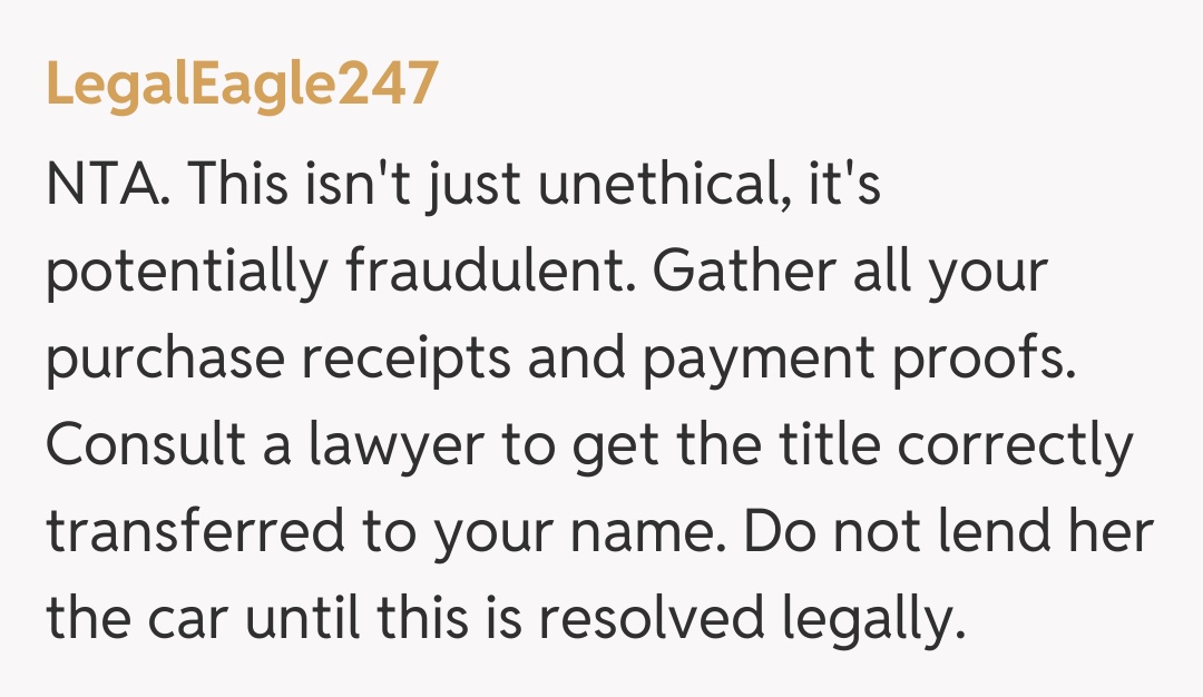 Comentariu de la LegalEagle247