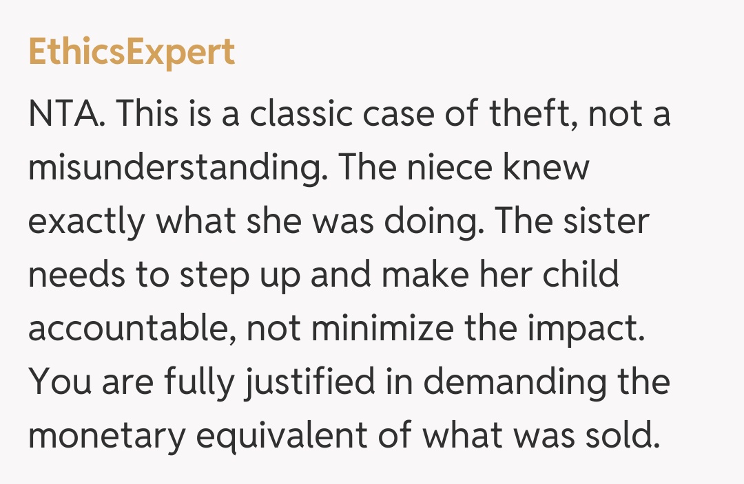 Comentariu de la EthicsExpert